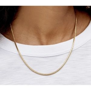 Gorjana 18k Gold Plated Wyatt Necklace - The perfect wheat chain
